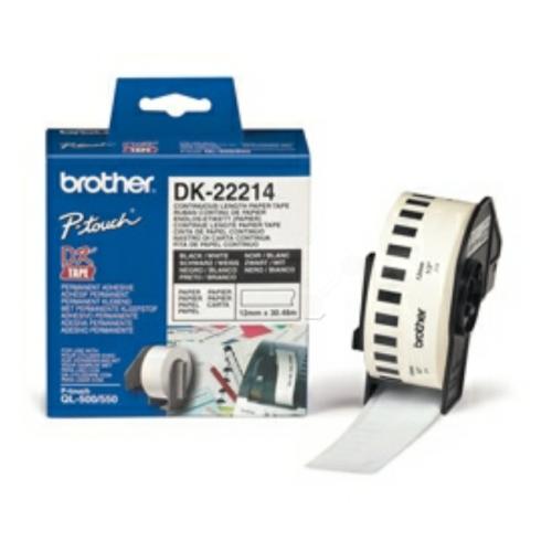 Brother Etiketter vit (DK22214), 12mm