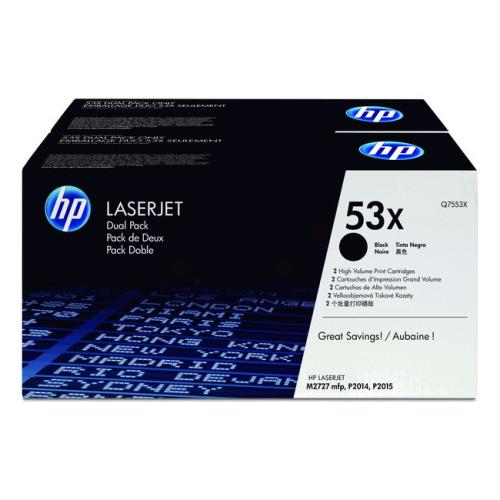 HP Toner svart (Q7553XD / 53XD) (Tvåpack)