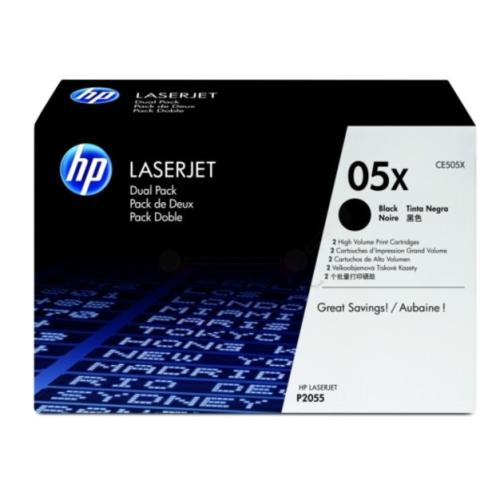 HP Toner svart (CE505XD / 05XD) (Tvåpack)