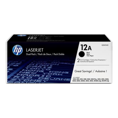 HP Toner svart (Q2612AD / 12AD) (Tvåpack)