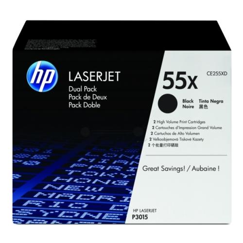 HP Toner svart (CE255XD / 55X) (Tvåpack, hög kapacitet)