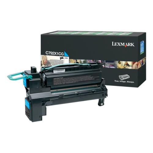 Lexmark Toner cyan (C792X1CG / 0C792X1CG) (Return, hög kapacitet)