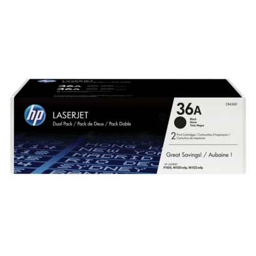 HP Toner svart (CB436AD / 36A) (Tvåpack)