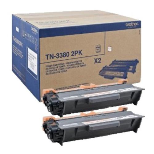 Brother Toner svart (TN3380TWIN / TN33802PK) (Tvåpack, hög kapacitet)