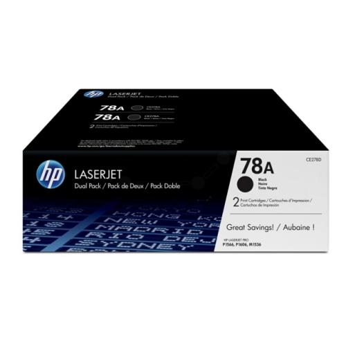 HP Toner svart (CE278AD / 78A) (Tvåpack)