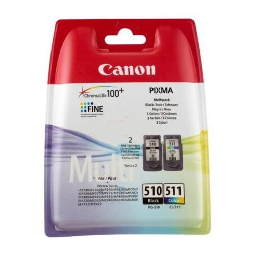 Canon Bläckpatron svart / färg (2970B010 / PG510+CL511) (Tvåpack, multipack)