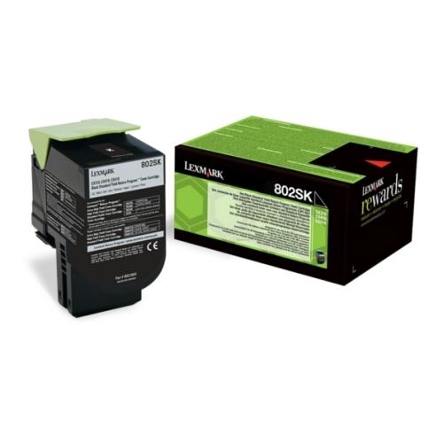 Lexmark Toner svart (80C2SK0 / 802SK) (Return)