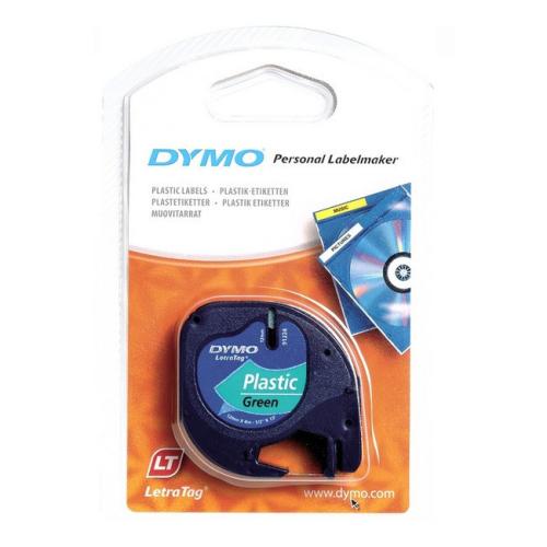 Dymo LetraTag märkband grön (91204 / S0721640), 12mm