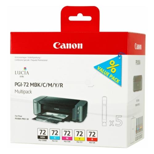 Canon Bläckpatron svart matt / cyan / magenta / gul / röd (6402B009 / PGI72) (multipack)