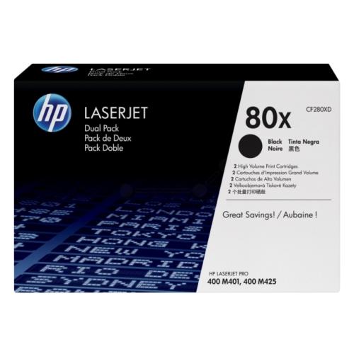 HP Toner svart (CF280XD / 80X) (Tvåpack, hög kapacitet)