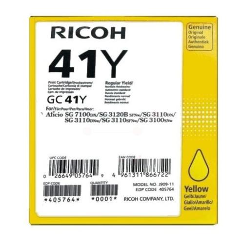 Ricoh Bläckpatron gul (405764 / GC41Y)