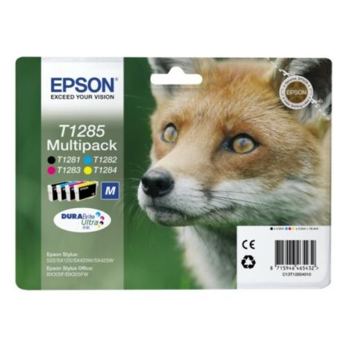 Epson Bläckpatron svart / cyan / magenta / gul (C13T12854012 / T1285) (multipack)