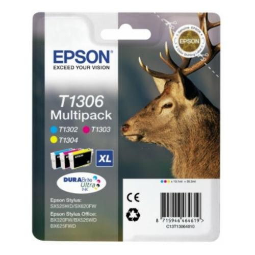 Epson Bläckpatron cyan / magenta / gul (C13T13064012 / T1306) (multipack)