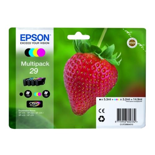 Epson Bläckpatron svart / cyan / magenta / gul (C13T29864012 / 29) (multipack)