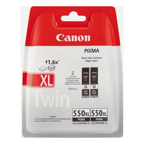 Canon Bläckpatron svart (6431B005 / PGI550PGBKXL) (Tvåpack, hög kapacitet)