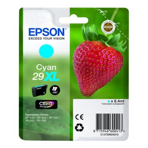 Epson Bläckpatron cyan (C13T29924012 / 29XL) (hög kapacitet)