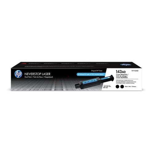 HP Toner svart (W1143AD / 143AD) (Tvåpack)