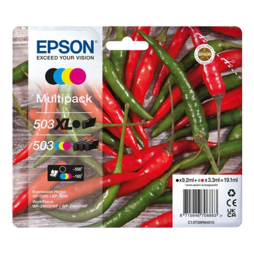 Epson Bläckpatron svart / cyan / magenta / gul (C13T09R94010 / 503XL503) (multipack)