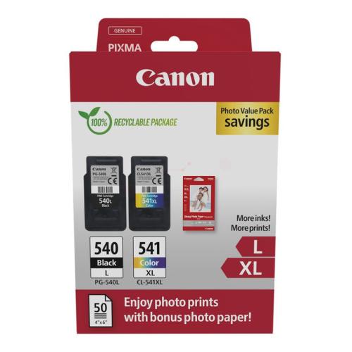 Canon Bläckpatron / Fotopapper svart / färg (5224B007 / PG540L+CL541XL) (Tvåpack, multipack)