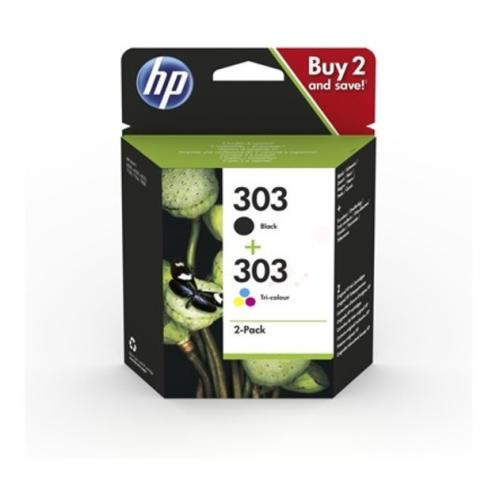 HP Bläckpatron svart / färg (3YM92AE / 303) (Tvåpack, multipack)