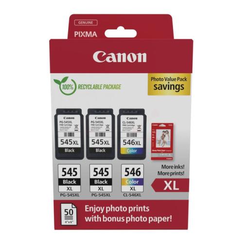 Canon Bläckpatron svart / färg (8286B015 / PG545XL+CL546XL) (Tvåpack, multipack, hög kapacitet)