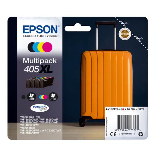 Epson Bläckpatron svart / cyan / magenta / gul (C13T05H64010 / 405XL) (multipack, hög kapacitet)