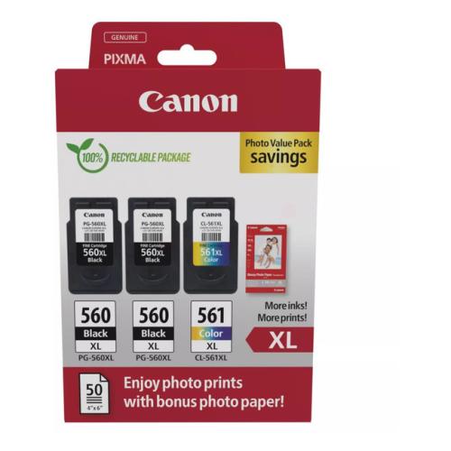 Canon Bläckpatron svart / färg (3712C012 / PG560XL+CL561XL) (multipack)