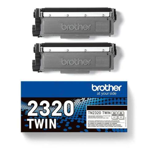 Brother Toner svart (TN2320TWIN /) (Tvåpack)