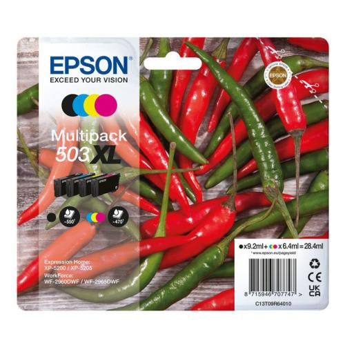 Epson Bläckpatron svart / cyan / magenta / gul (C13T09R64010 / 503XL) (multipack, hög kapacitet)