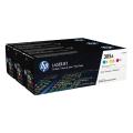 HP Toner cyan / magenta / gul (CF370AM / 305A) (multipack)