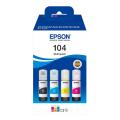 Epson Bläckpatron svart / cyan / magenta / gul (C13T00P640 / 104) (multipack)